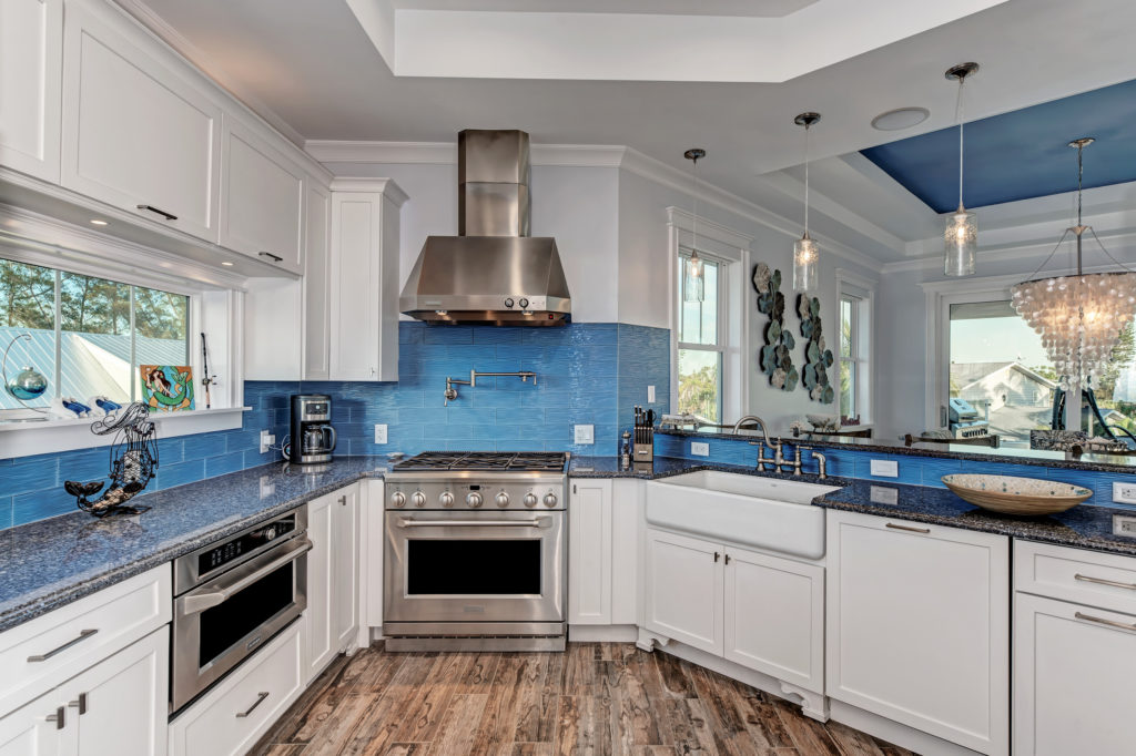 Luxury home exterior with modern coastal design