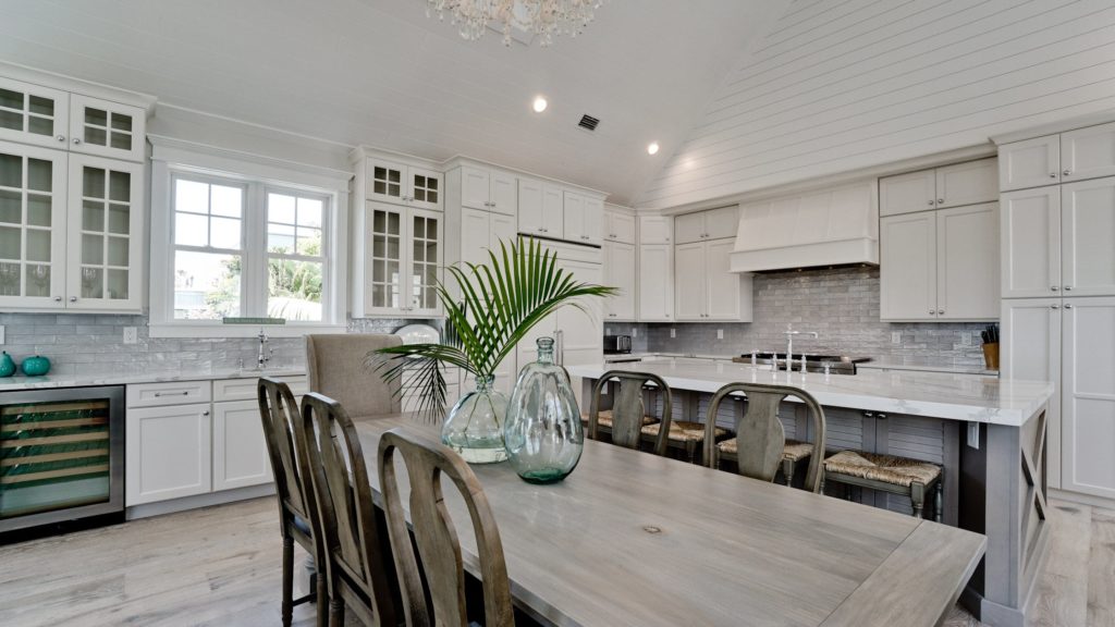 Home construction in progress near beach